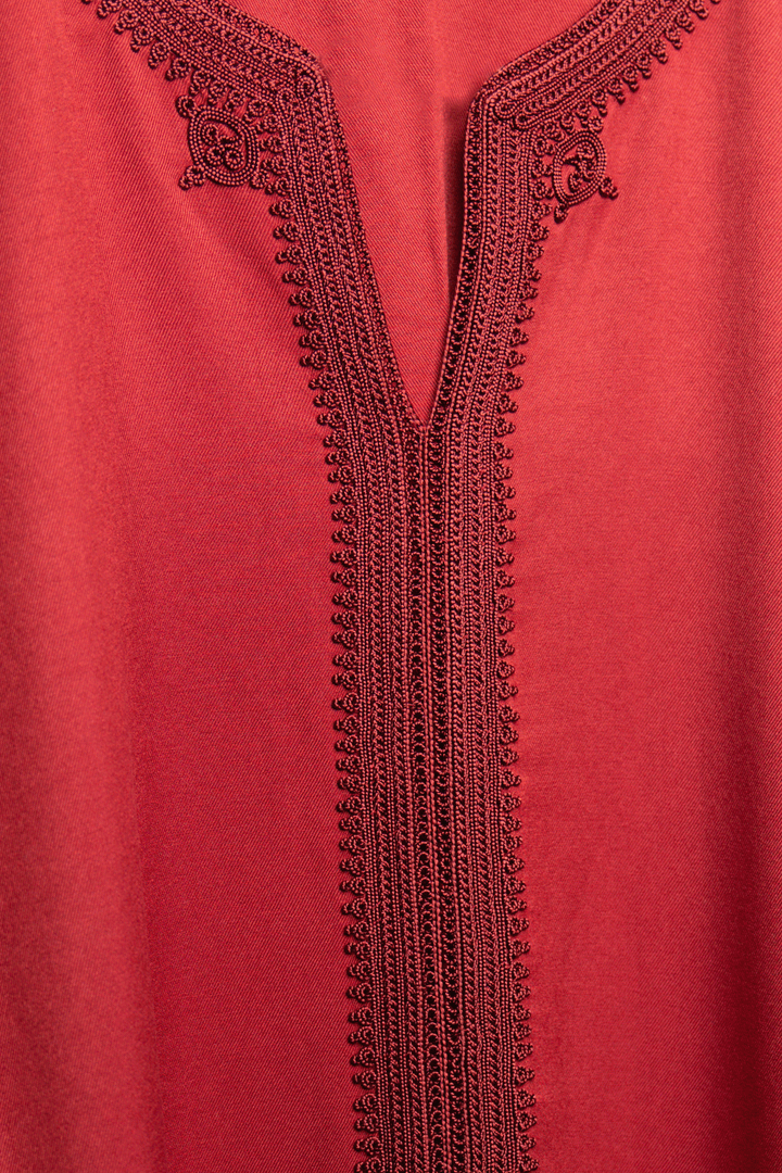 Gandora Gabardine Red Details Shot